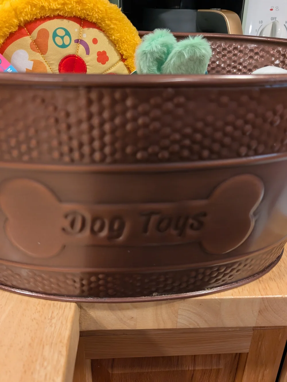 Brekx Copper Metal Dog Toy Tub with Toys NWT/NWOT